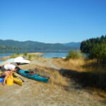 Packing at the launch site, just outside Seychelt, BC