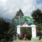 The trail leaving Lukla honors a famous, female, Nepali Everest climber.