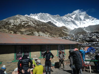 Pretty cool having lunch at a tea house in the shadow of Everest