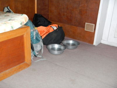 Every morning we were awakened by a knock on the door and the words "Washie, washie!" and two bowls of hot water. Luxury!