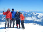 Steve, Dan, Sharon and Cailie enjoy another Pacific Northwest volcano summit.