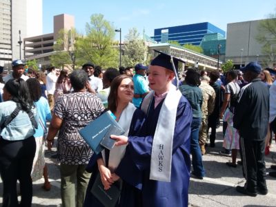 Andrew's high school graduation. Congratulations.