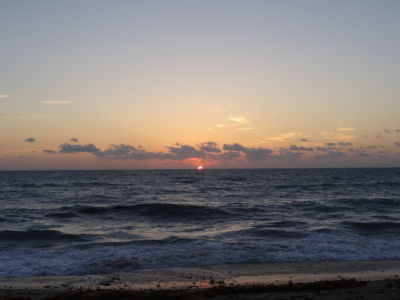 Atlantic sunrise during a run on the beach.