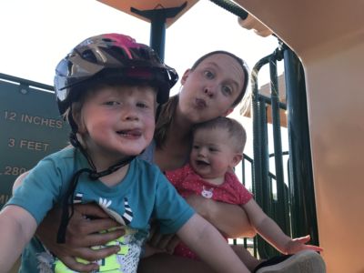 Katie getting some quality Aunty time