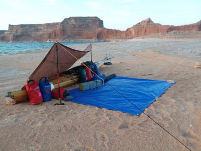 Night #1. Near Dominguez Butte. Steady wind all night.